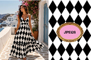 Vintage Harlequin Diamond Pattern, a Pattern Graphic by faeDesign (Thumbnail 2 of 6)