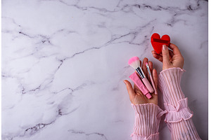 Woman hand with sponge in shape of, a Beauty & Fashion Photo by Yulia Furman