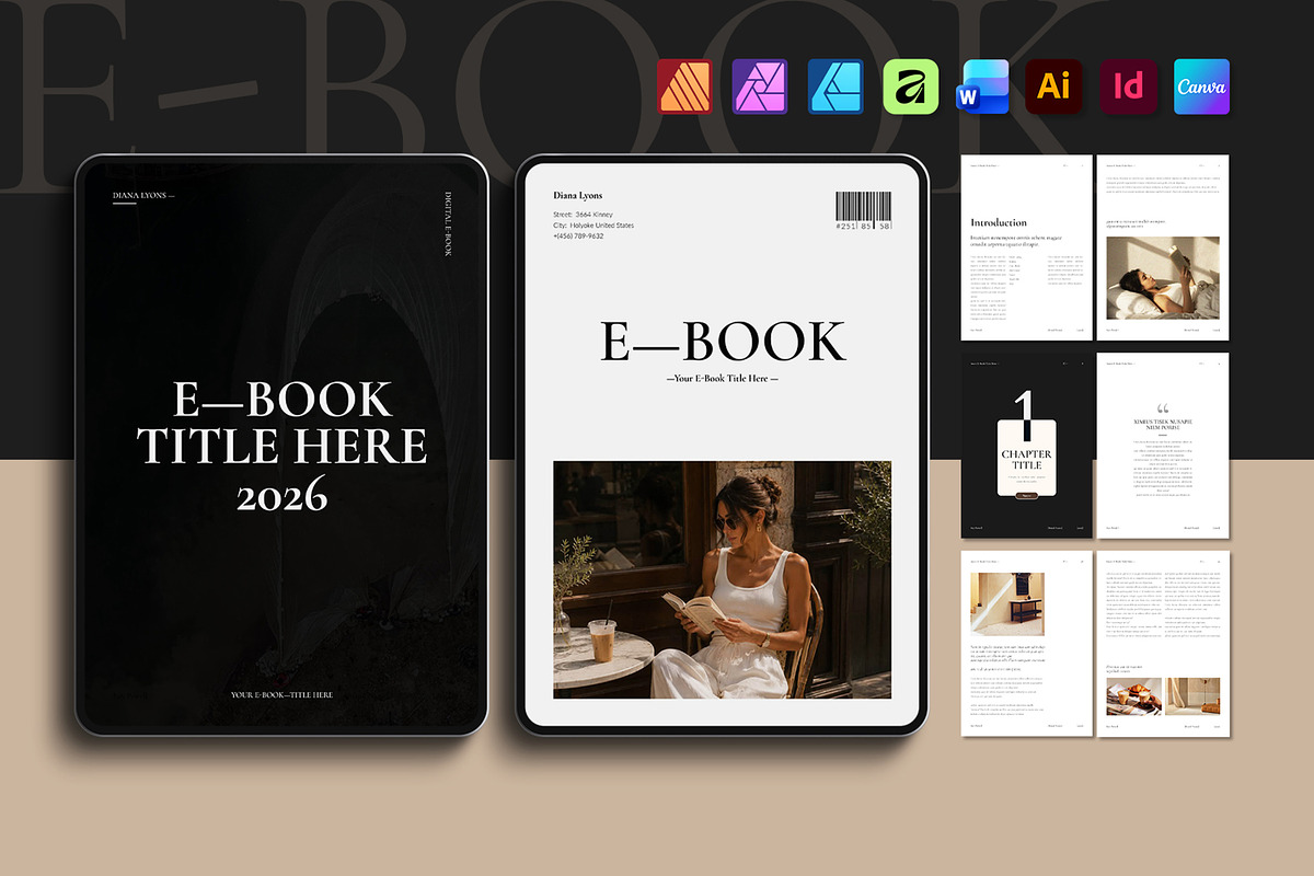 Digital E-Book Design Template, a Magazine Template by Olion Lora (Photo 1 of 16)