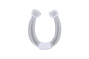 Horse Horseshoe Cartoon Vector