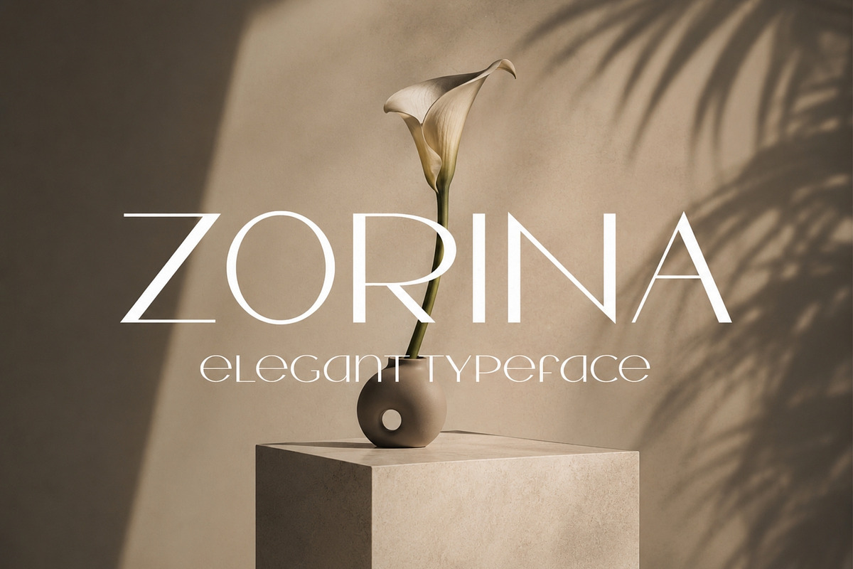 Zorina - Elegant Fashion Typeface, a Serif Font by HipFonts (Photo 1 of 7)