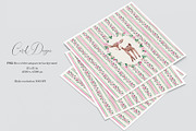 Cute Deers Card and Pattern, a Pattern Graphic by SirenaArt (Thumbnail 10 of 13)