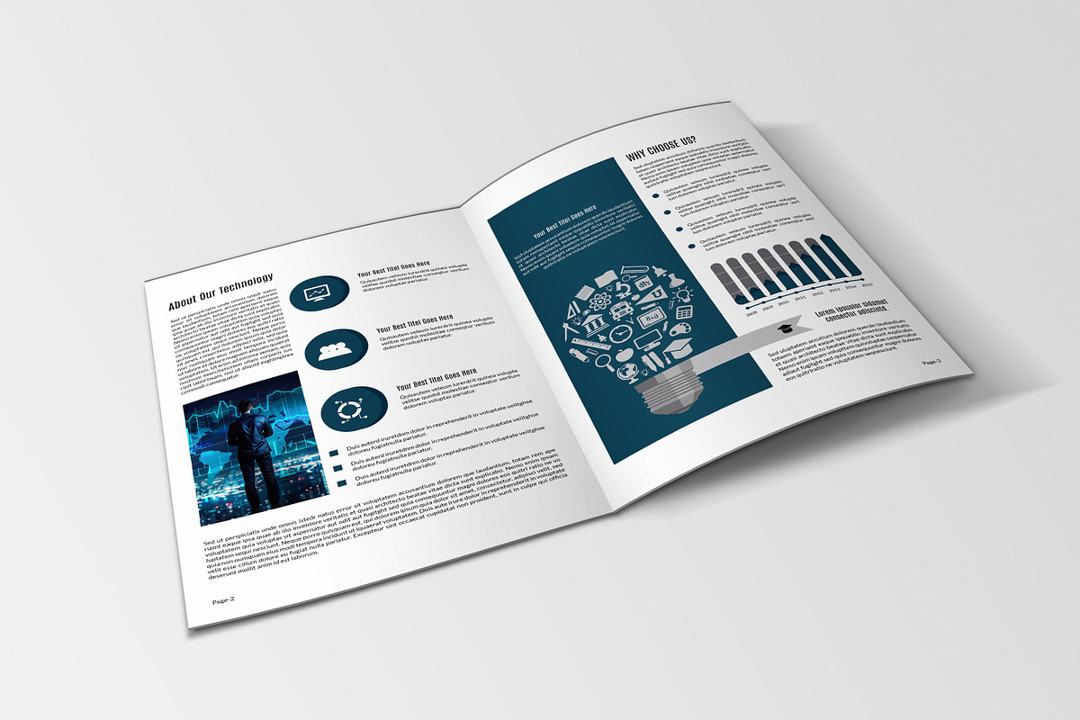 Technology Brochure Template, a Brochure Template by retrographix (Photo 2 of 5)
