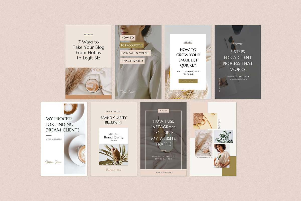 Pinterest Canva Bundle, a Social Media Template by Station Seven (Photo 8 of 11)