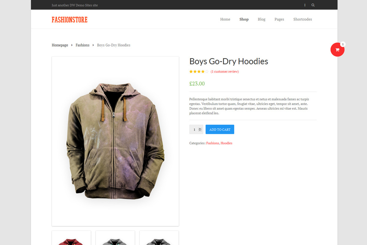 DW FashionStore - WP eCommerce Theme, a WordPress Template by DesignWall (Photo 5 of 6)