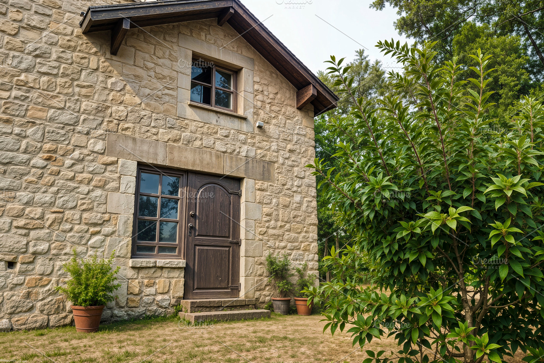 Rustic stone house, a Photo by rarrarorro