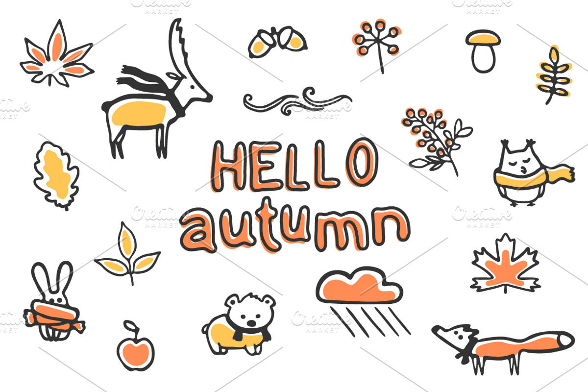 Hello autumn collection, an Animal Illustration by Monstreh (Photo 1 of 6)