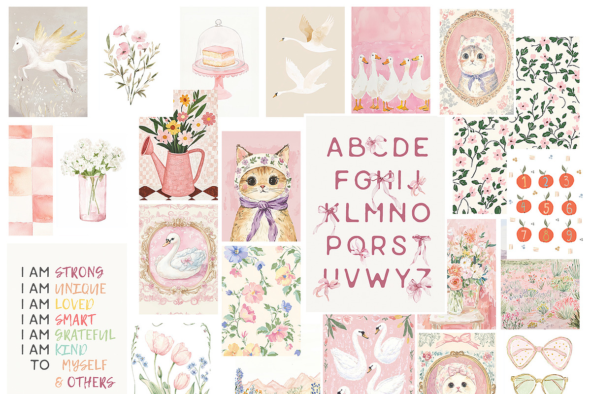 100 Vintage Girly Prints, a Background Graphic by Purple (Photo 3 of 10)
