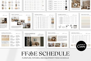 Finishes Schedule and Shopping List
