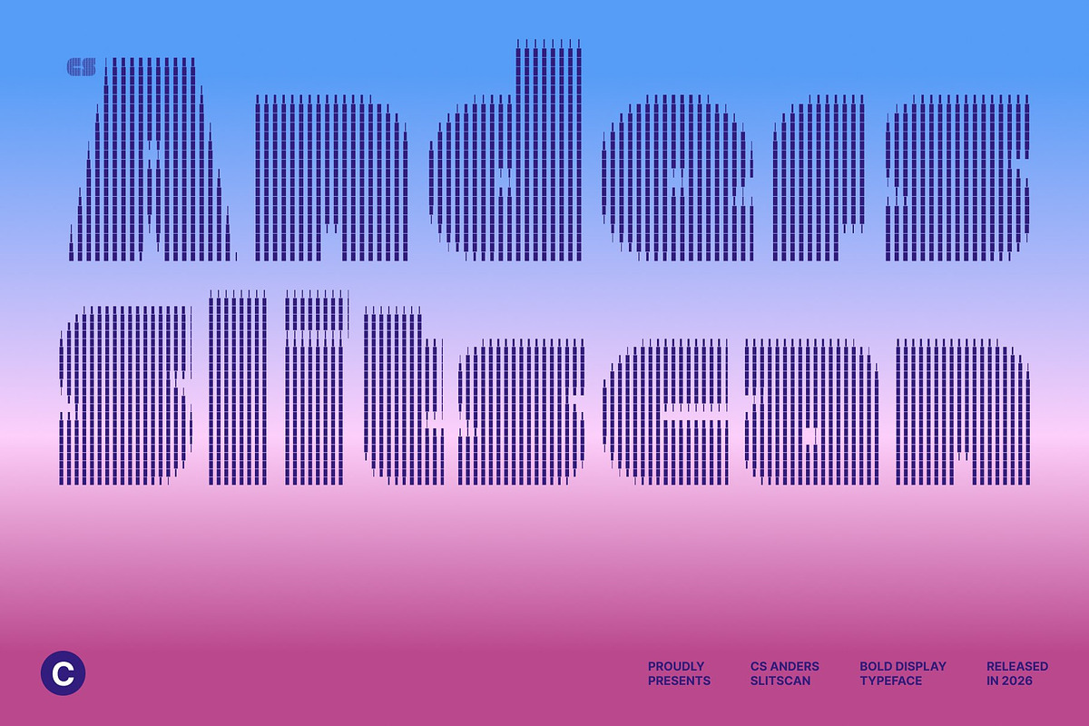 CS Anders Slitscan, a Sans Serif Font by Craft Supply Co. (Photo 1 of 8)
