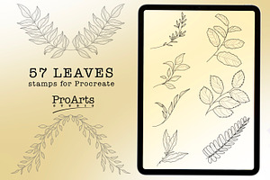 Leaves Flowers, Stencil Tattoo, IPad