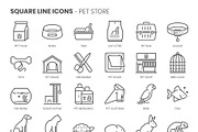 Square line icons, an Outline Icon by Howcolour (Thumbnail 61 of 85)