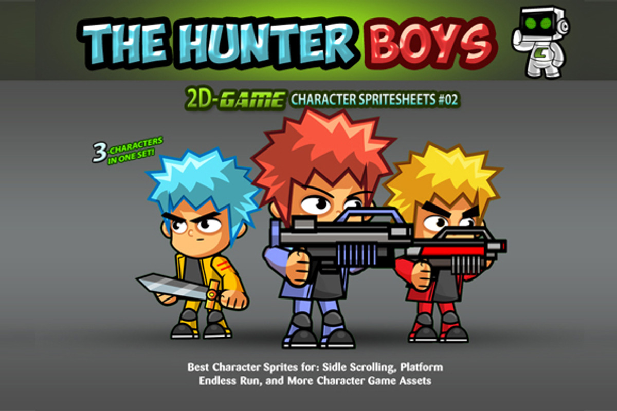 Hunter Boys- Character Sprites 02, an Illustration by CreativeGameArt (Photo 1 of 4)