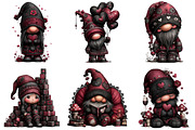 Gothic Valentine Gnomes Clipart, an Illustration by DreamArtGraphic (Thumbnail 4 of 4)