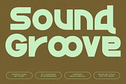 Sound Groove Retro Display Font, a Sans Serif Font by timelesstype.co (Thumbnail 1 of 15)