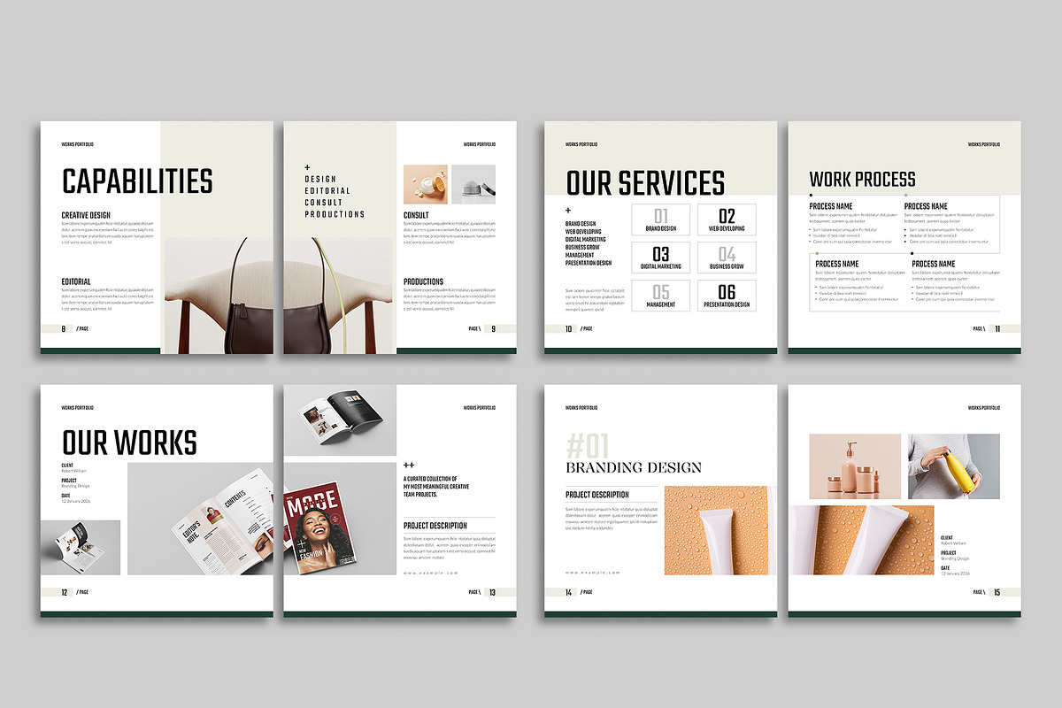 Works | Square Portfolio Template, a Brochure Template by Spark_Creative (Photo 13 of 15)