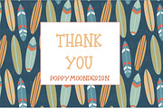 Silly Surfers clipart & paper set, an Illustration by Poppymoondesign (Thumbnail 5 of 5)