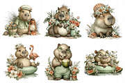 Summer Funny Capybara Clipart, an Illustration by Daily.Designs (Thumbnail 8 of 8)