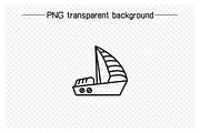 Ship and Boat Line Icons Set, an Outline Icon by Designfour (Thumbnail 5 of 7)