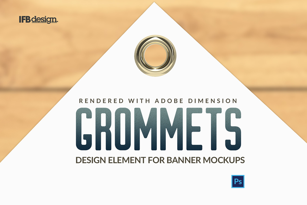 Grommets Mockup, an Object Graphic by IFBdesign (Photo 1 of 5)