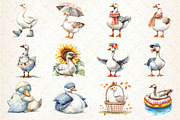 Silly Goose Sublimation Clipart, an Illustration by Dream Creation (Thumbnail 2 of 4)