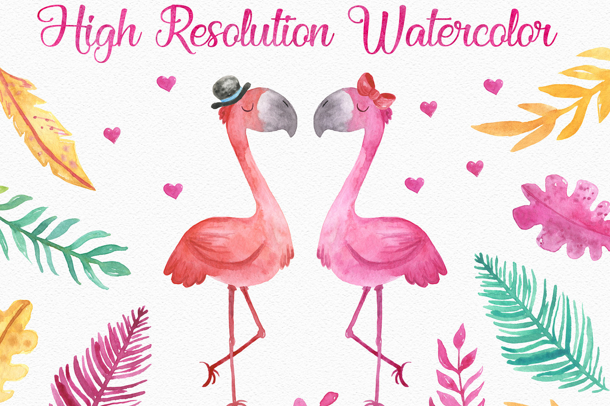 Watercolor Valentines Day Animals, an Animal Illustration by LeMagiqueBoutique (Photo 4 of 5)