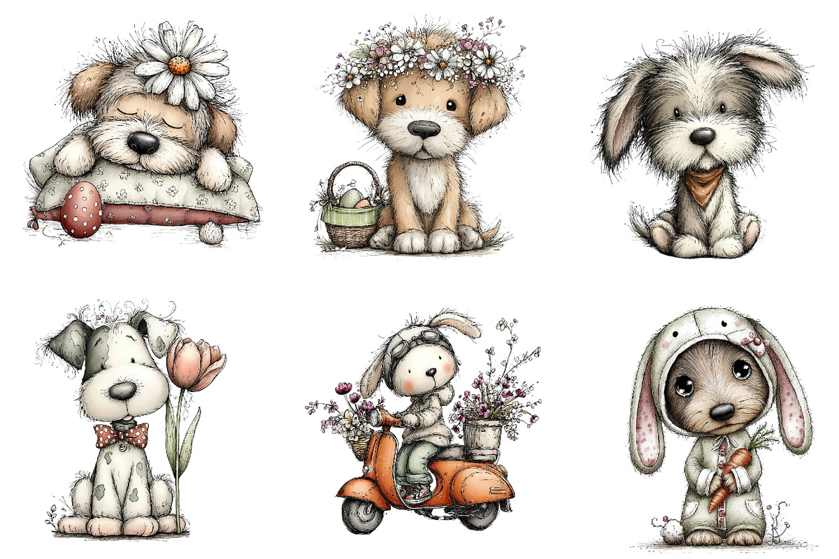 Boho easter bunny clipart, an Illustration by CreationArt (Photo 2 of 4)