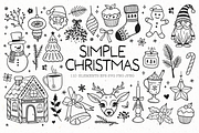 Hand drawn Christmas, vector doodles, a Seasonal Illustration by harmonia_green_art (Thumbnail 1 of 9)