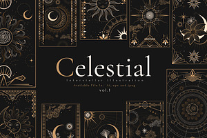 Celestial Interstellar Frame, an Object Illustration by Bewalrus Studio