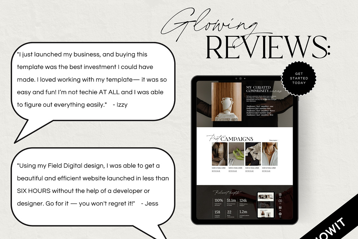 Media Kit Website Template, a Websites & App Template by Field Digital (Photo 8 of 9)