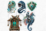 Legends of the Deep Cliparts, a Person Illustration by ThatsDesignArt (Thumbnail 10 of 15)