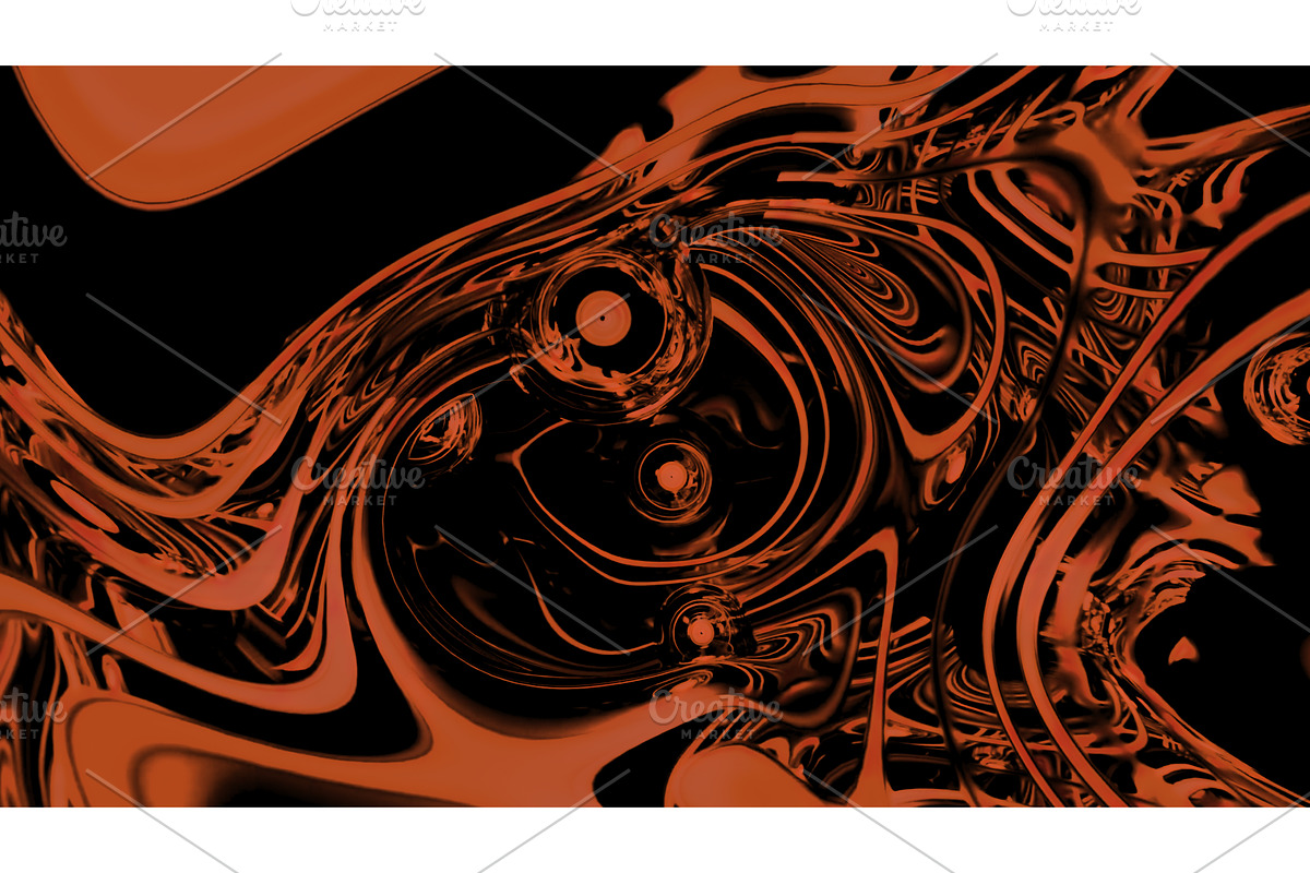 Abstract red and black liquid tunnel, an Illustration by Media Whale Stock