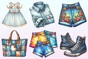 Vintage Denim Sublimation Bundle., a Graphic by CitraGraphics (Thumbnail 2 of 4)