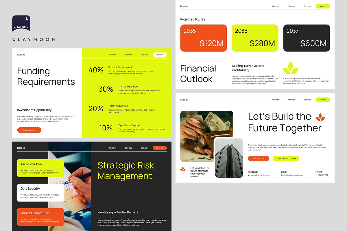 Fintech Bank Pitch Deck, a Presentation Template by Claymoon Lab (Photo 7 of 7)