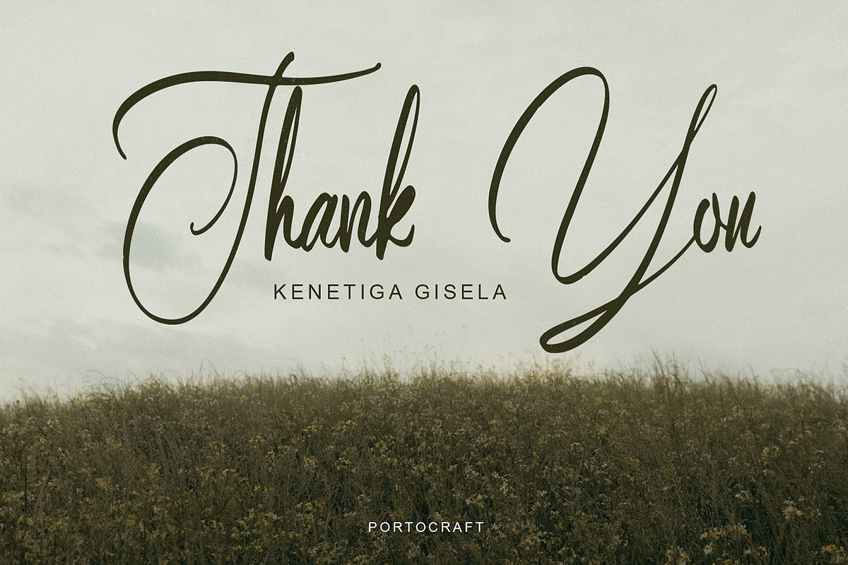 Kenetiga Gisela – Elegant Script, a Handwritten Font by Portocraft (Photo 3 of 10)