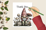 Whimsical Gnome Clipart Bundle, an Illustration by Creative Art (Thumbnail 11 of 11)