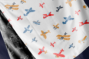 Airplanes. 30 Vector Patterns