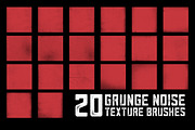 20 Grunge Noise Texture Brushes, a Brush Add-On by Graphic Boutique (Thumbnail 2 of 4)