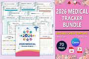 2026 Medical Tracker Bundle, a Print Template by Designmela01 (Thumbnail 1 of 7)