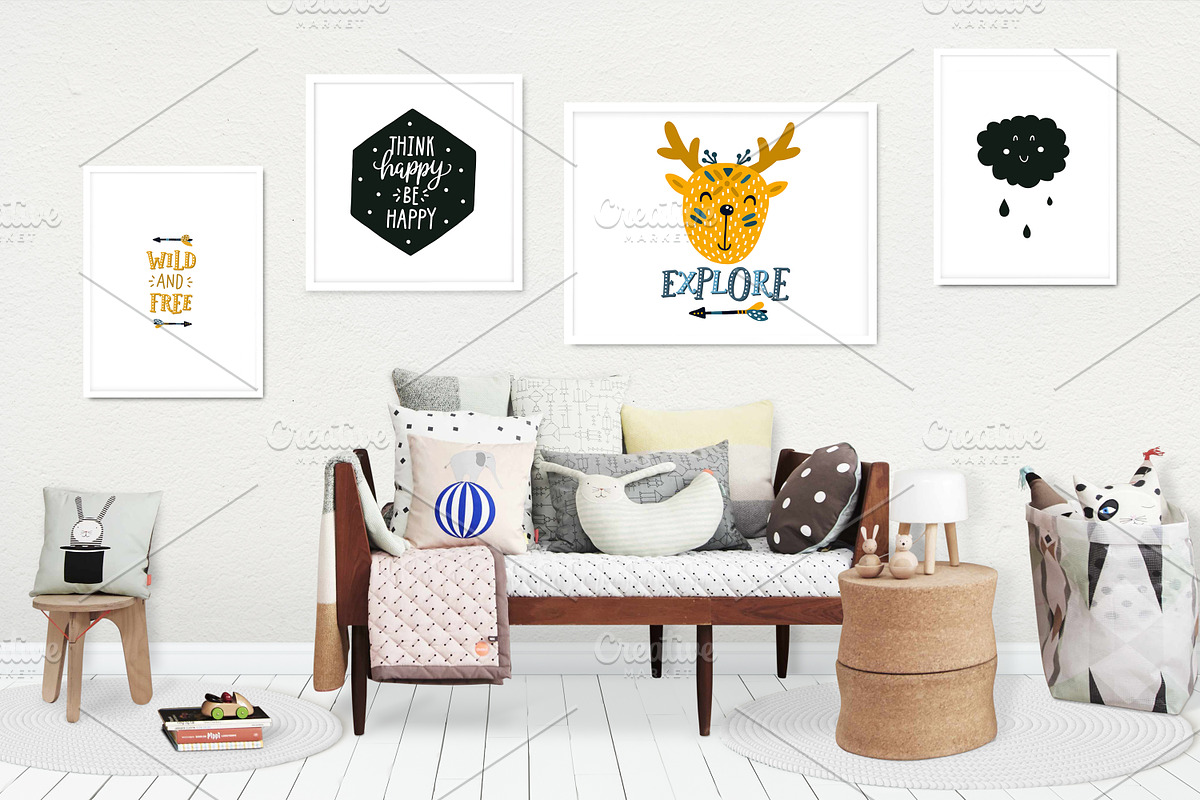 Kids Room Wall/Frame Mock Up 1, a Print Template by Whimsicality (Photo 2 of 5)