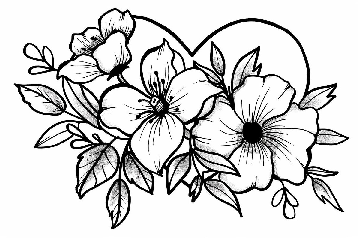 Romantic Floral Heart Laser Cut, an Illustration by Designs_River (Photo 8 of 10)