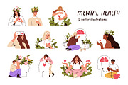 Mental health care concept set, a Person Illustration by Good Studio (Thumbnail 1 of 14)