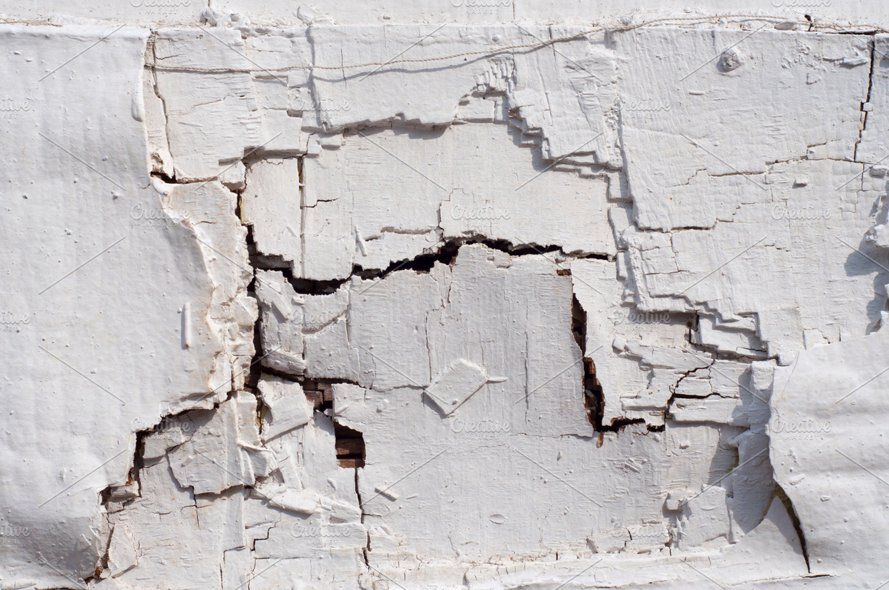 White Damaged Wall