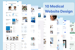 10 Figma Medical Webpage Design Set, a Landing Page Template by Graphicuss