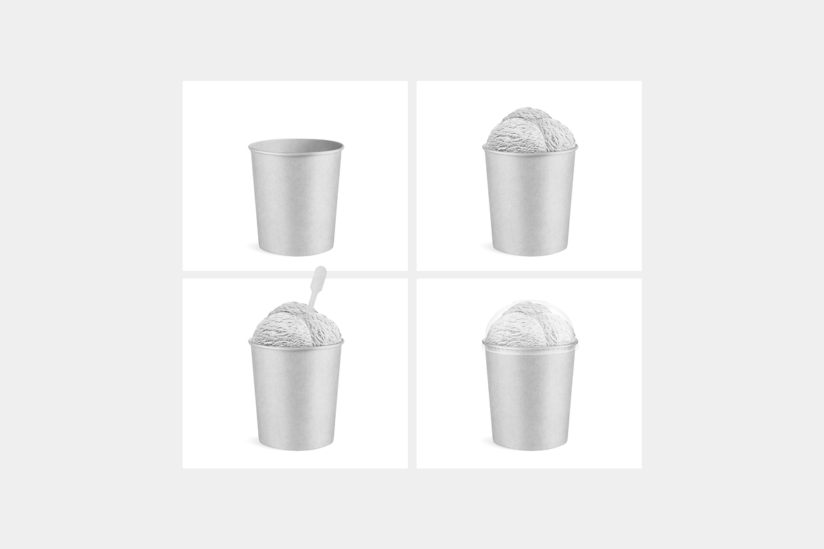Ice cream cup mockup, a Cups & Container Mockup by BlackMockup (Photo 2 of 10)