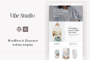 VibeStudio |WordPress, Elementor pro, a WordPress Template by DesignWithCris