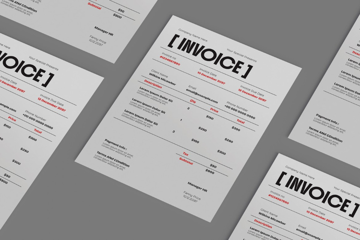 Invoice, a Print Template by graphicook (Photo 3 of 3)