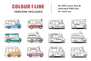 Retro Ice Cream Vans, a Food Illustration by the cabin supply co (Thumbnail 2 of 5)