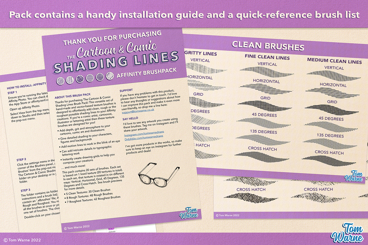 Shading Lines Affinity Brushpack, a Brush Add-On by TomWarne (Photo 24 of 25)