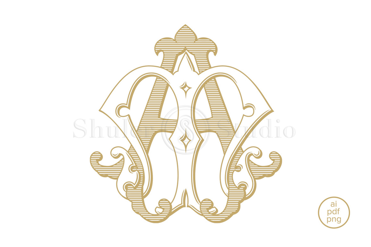 AM Monogram MA Monogram, an Illustration by Shuler Studio (Photo 2 of 6)